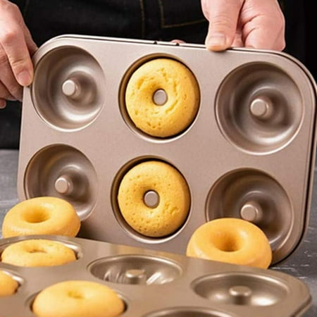 

Donut Pan for Baking | Make Perfect Bagels and Cake Donuts | Nonstick 10.4 x 7.2 Doughnut Pan with 6-Doughnut Molds