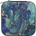 thumbnail image 2 of Coolnut Marble Travel Jewelry Box PU Leather Jewelry Organizer Ideal Gift for Women Girls, Portable Mini Jewelry Travel Case for Stud Earrings Rings Necklaces Bracelets Women Gifts, 2 of 7