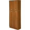 thumbnail image 4 of HomeStock Baroque Bonanza 4-Door Storage Pantry Cabinet - 12.25"D x 23.5"W x 61"H, Spacious Pantry for Kitchen Storage, Contemporary Storage Pantry with Concealed and Adjustable Shelves-Color:Morgan C, 4 of 10