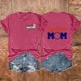thumbnail image 2 of DeHolifer Women's T Shirt Letter Printed Baseball Mom Short Sleeve Crewneck Casual T Shirt Loose Fashion Tee Tops Hot Pink L, 2 of 3