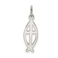 thumbnail image 4 of FB Jewels Sterling Silver Ichthus Fish Cross Charm, 4 of 4