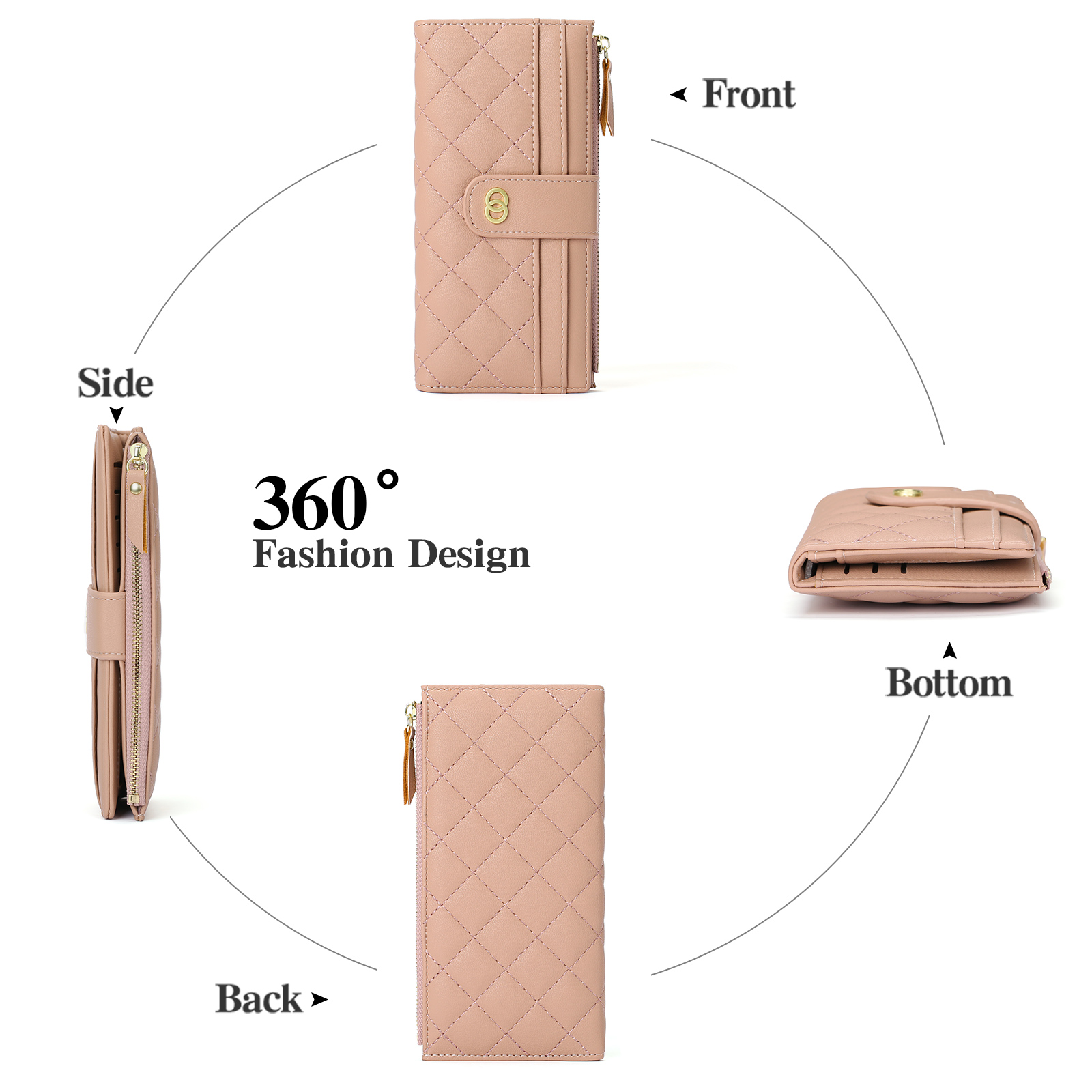 GOIACII Women's Large Leather Wallet with RFID Protection photo 2