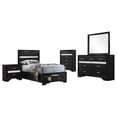 thumbnail image 3 of Coaster Miranda 5-Piece Twin Bedroom Set, Black, 3 of 19
