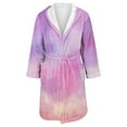 thumbnail image 3 of Gifts for Mom Robes for Women Fuzzy House Coat Oversized Kimono Women's Sleepwear Spa Womens Bathrobe Purple, 3 of 5