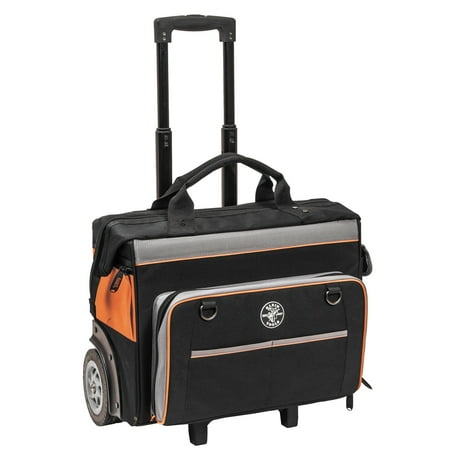Tool Bags: Klein Tools Tool Bags Tradesman Pro Organizer Rolling Tool Bag Black and orange 55452RTB