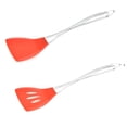thumbnail image 1 of Juego de utensilios de cocina de acero inoxidable de silicona, utensilio de cocina con cabeza de silicona flexible de 2 piezas, 1 of 5
