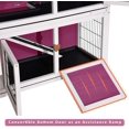 Lovupet Rabbit Hutch Cage, 2 Story Indoor Outdoor Wooden Bunny Cage