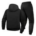 thumbnail image 4 of Stamzod Winter 2 Piece Set for Men Solid Color Long Sleeve Zip Up Hoodie Jacket and Joggers Set Casual Oversized Thicked Warm Fleece Track Suits Mens Activewear Black L, 4 of 9