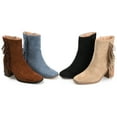 thumbnail image 6 of Journee Collection Womens Noriah Tru Comfort Foam Inside Zip Stacked Heel Booties, 6 of 6