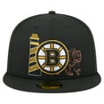 thumbnail image 2 of Men's New Era Black Boston Bruins State Stitch 59FIFTY Fitted Hat, 2 of 6