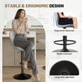thumbnail image 3 of Fijinhom Faux Leather Bar Stools Set of 4 with Metal Base for Kitchen Counter Dining Room,Light Gray, 3 of 9