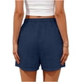thumbnail image 5 of Kvture Shorts for Women Summer Casual Elastic High Waisted Wide Leg Cute Dressy Beach Shorts Vacation Beach Clothes Z Navy XL, 5 of 6