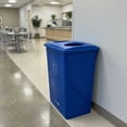 thumbnail image 5 of RW Clean Blue Plastic Recycling Trash Can Lid - Fits 23 gal Slim Trash Can - 22" x 11 1/2" x 3" - 1 count box, 5 of 6