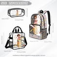thumbnail image 4 of ZUXONGSY Girl Book Print Clear Backpack 3 Piece Set, Large Capacity Transparent School Bag with Lunch Box & Pencil Case, Back to School Essential for Kids Teens Girls, 4 of 5