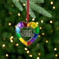 thumbnail image 2 of Northlight 3" Faceted Heart Love Wins Pride Christmas Ornament with European Crystals, 2 of 4