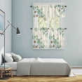 thumbnail image 6 of Daisy Eucalyptus Leaves Kitchen Curtains Valances and Tiers Set of 3 Floral Spring Vintage Countryside Tier Curtains and Valance with Rod Pocket for Small Windows, 27.5"x24", 6 of 9