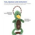 thumbnail image 3 of Charming Pet Products Scrunch Bunch Squeaky Dog Toy with Dual Handles, Green One-Size, 3 of 7