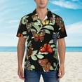 thumbnail image 4 of Kll Men'S Hawaiian Shirt Short Sleeve Button Down Beach Shirts-Multicolored Butterflies, 4 of 8