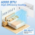 thumbnail image 4 of Window Air Conditioner 6000 BTU, Window AC Units up to 250 Sq.ft, Remote, 6 Modes, 24 Timer, 4 of 7