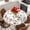 Brown, variant on Yellow Spring Floral Round Tablecloth, Fitted Table Cover with Elastic for 36"-44" Round Tables, Flowers Botanical Elegant Pastoral Table Cloth Outdoor Indoor Dinning Party Waterproof Tablecloths
