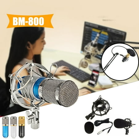 Pro Co Ameriquad Microphone Cable - BM800 Pro Condenser Microphone Kit, Studio Recording Microphone with Shock Mount Holder, Audio cable, BOP cover