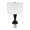 Black White#2, variant on Table Lamp D15x26.7" Black Aluminum Table Lamp with Two Varying Disc Accents and White Shade(Lamp Shade Assembly Required),LED Lamp
