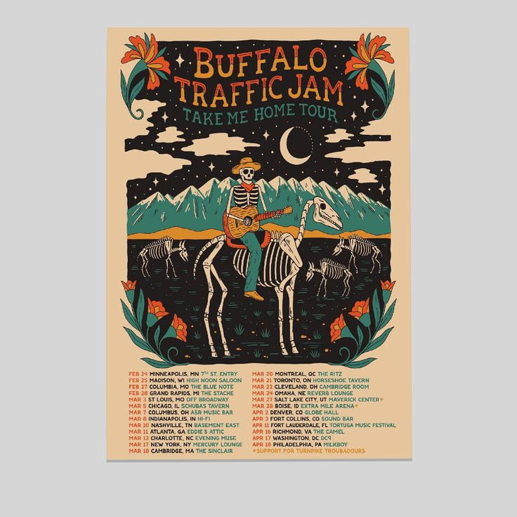 Buffalo Traffic Jam Take Me Home Tour 2026 Poster Size 24''x36