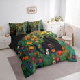 thumbnail image 3 of Manfei Black Cat Twin Bedding Sets 7-Piece for Kids Children,Colorful Flowers Bedding Comforter Set Microfiber,Cartoon Animal Breathable Sheet Sets,Super Cozy Room Decor,Reversible, 3 of 8