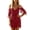 Red, variant on ZQUUVOU Spring Dresses for Women V Neck Spaghetti Strap Cold Shoulder Faux Suede Fringe Mini Dress Summer Casual Bodycon Dress Red