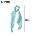 thumbnail image 2 of Lazos para el pelo para mujer: bandas elásticas para el pelo de satén de seda grandes, accesorios para el pelo, coleteros grandes y suaves de color blanco, 2 of 5