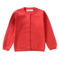 thumbnail image 6 of Toddler Baby Boy Girl Casual Long Sleeve Solid Color Knitted Cardigan Sweater, 6 of 8