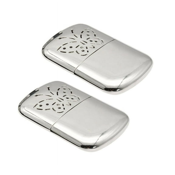 WINDLAND 2pcs Portable Hand Warmer Liquid Fuels Mini Pocket Heater Reusable Furnace Metal Alloy Handy Winter Heaters for Outdoor