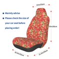 thumbnail image 3 of Wukai Strawberry Full Set Car Seat Covers with Soft Padding Universal Auto Front Seats Protector and Cushion Mat, 3 of 5