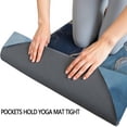 thumbnail image 3 of Blue Gold Marble Pattern Hot Yoga Mat Towel Non Slip for Hot Yoga - Quick-Drying Yoga Mat Cover with 4 Corner Pockets with Travel Bag - Hot Yoga Towel Non Slip Grip Moisture Wicking Sweat 70"x26", 3 of 6