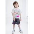 thumbnail image 2 of Marvel Spider-Verse Little Boys' Graphic T-Shirt and Athletic Mesh Shorts Set Ivory and Charcoal Miles Morales Street Style, 2 of 10