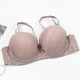 thumbnail image 3 of Xdegoge Bralettes for Women Lace Steel Wire Floral Bra Exquisite Embroidery Push-Up Bralette Breathable Soft Elegant Everyday Wear for All-Day Comfort & Feminine Style with Adjustable Straps, 3 of 4