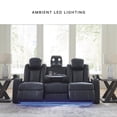 thumbnail image 4 of Signature Design by Ashley Fyne-Dyme Sapphire Power Reclining Sofa, 4 of 19