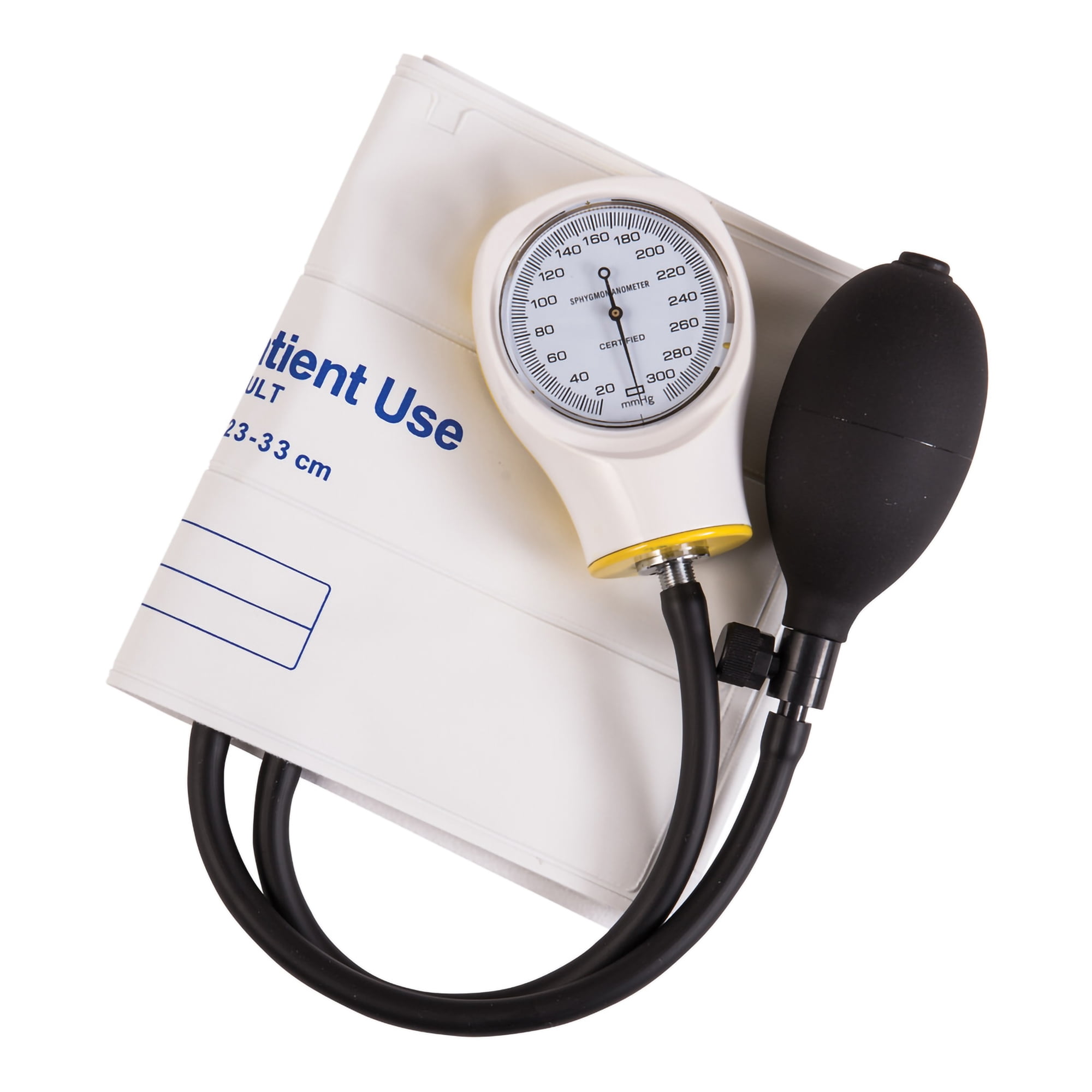 MABIS Adult Cuff Arm Aneroid Sphygmomanometer Unit 2-Tubes White 5 per Box