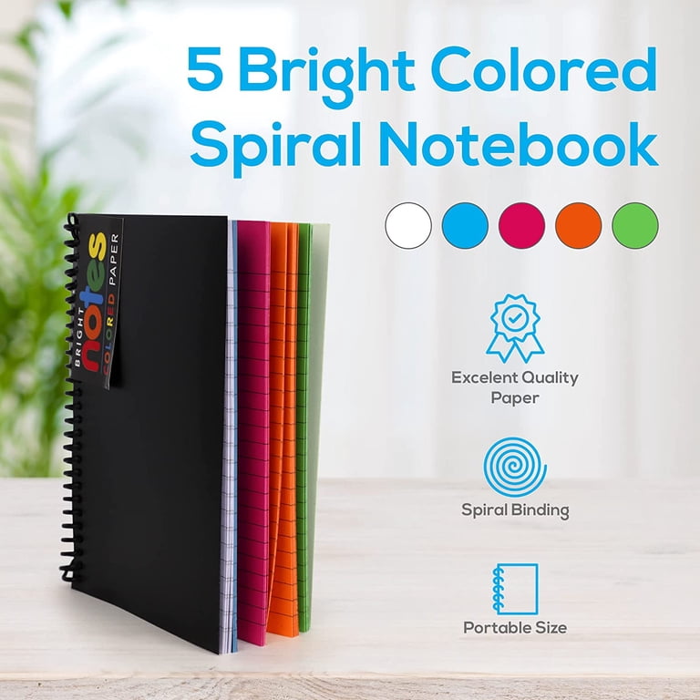 Manaloom 5x7 Spiral Notebook, 3-Pack Neon Colored photo 5