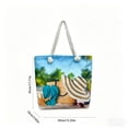 thumbnail image 3 of Beach Tote Bag For Women Large Canvas Beach Bag With Rope Handle Waterproof Sandproof Summer Tote Bag For Travel, 3 of 6