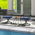 thumbnail image 4 of Costway 2 PCS Outdoor Swivel Chairs Patio Dining Chairs with Padded Cushions High Back Navy, 4 of 9