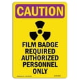 thumbnail image 1 of SignMission OS-CR-A-1824-V-10227 Panneau de Mise en Garde contre les Radiations de 18 x 24 Po - Insigne de Film Requis avec Symbole, 1 of 1