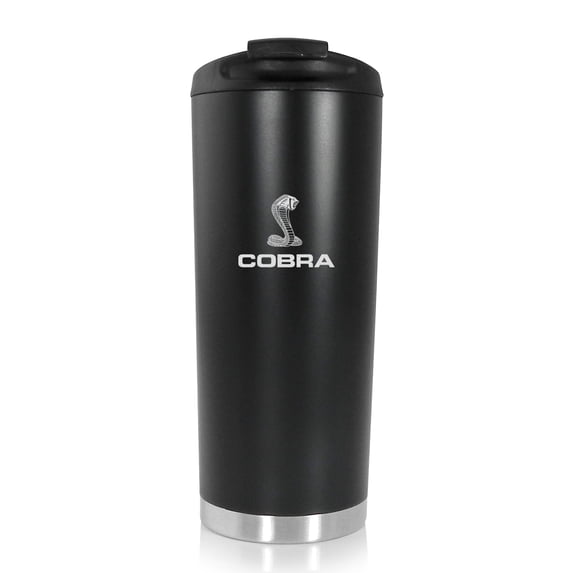 Ford Mustang Cobra Black Vacuum Sealed Stainless Steel Tumbler