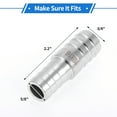 thumbnail image 4 of Unique Bargains 1 Set Hose Barb Fittings 5/16"x15/64" Reducer Splicer Mender for Air Water Oil Gas Stainless Steel Silver Tone with Clamps 3/4"-5/8", 4 of 6