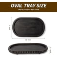 thumbnail image 5 of HPC Decor 15in Oval Tray for Home Decor - Black Wood Beaded Tray - Decorative Serving Tray,Rustic Farmhouse Wooden Trays for Vintage Centerpiece,Kitchen Counter,Living Room Decor,Coffee Table Decor., 5 of 8