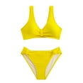 thumbnail image 3 of Bigersell Womens Tankinis Sets with Boy Shorts, Striped Print Two Piece Swimsuits, Soft Cut Padded Tankinis Bathing Suits Swimwear 2 Piece Bikini Sets Yellow XL, 3 of 9