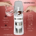 thumbnail image 3 of Mixpresso Cafetera personal de una sola porción y taza de viaje de 14 oz, cafetera pequeña por goteo y vaso, apagado automático y filtro reutilizable, cafetera blanca compatible con café molido, 3 of 5