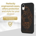 thumbnail image 2 of Wood phone case for iPhone XR compatible protective cell phone cover shockproof slim fit laser engraved Precious Memories design Black wood case for Men & Women by CaseYard, 2 of 7