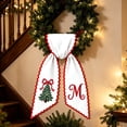 thumbnail image 5 of Personalized Christmas Wreath Sash with Monogram and Embroidery Christmas Tree for Front Door, M, 5 of 6
