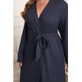 thumbnail image 3 of Ekouaer Women's Plus Size Robe Waffle Knit Bathrobe Short Lightweight Kimono Robes with Pockets Maternity Robe, 3 of 6